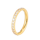 Minimalistisk Pavé Zirkon Ring för Kvinnor