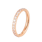 Minimalistisk Pavé Zirkon Ring för Kvinnor