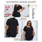 👚 50% RABATT NU!✨ Dam-T-shirt med veckad front och puffärmar – Elegant & Smickrande passform – Trendig topp 💜