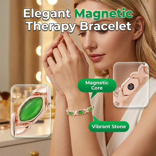 ✨ 50% RABATT! 🧲 Magnetiskt kors & kattöga armband – Elegant, justerbart & roséguld – Unik design med andlig touch – perfekt för dagligt bruk eller som en meningsfull present 💚