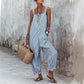 👗 50% RABATT NU!✨ Dam Casual Randig Jumpsuit – Andningsbar, Lös Passform & Spaghetti Band – Sommar Essential ☀️