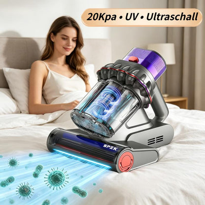 🔥 70% RABATT på utvalda produkter🎉Madrassdammsugare 20000Pa 400W | UV-C & Ultraljudsteknik ✨, Handhållen Rengörare för Allergiker, Säng & Soffa