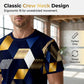 👕 50% RABATT NU! 🔷 Herr 3D Geometriskt Tryckt T-shirt med Rund Halsringning – Mjuk, andningsbar & ifallögonfallande design – perfekt för avslappnade dagar, fester eller streetwear 🎨