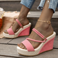 👡 50% RABATT! ☀️ Sandaler med kilklack för damer – Bekväma, stadiga & snygga – perfekta för sommarklänningar, shorts eller en dag på stan – dämpad sula för långa promenader 🌸