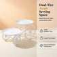 🍰 50% RABATT NU! ✨ Tvåvånings Serveringsställ med Vagnsdesign – Elegant För Bröllop, Födelsedagar & High Tea – Romantisk Vågkant + Hjärtutskärningar 💕