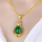 Elegant halsband med droppformad fyrklöver