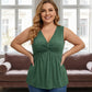 Elegant Slimmande V-ringad Linne