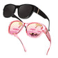 👓✨ Solglasögon med stor båge för damer – skyddar effektivt mot UV-strålning och bländning ✅ Kan bäras över vanliga glasögon ☀️ Snyggt solskydd som ger maximal komfort i solen ✨