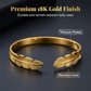 ✨ 50% RABATT NU! 🍃 Pläterat löv öppet manschettarmband – Justerbart rostfritt stål, 18K guld/silver – Naturinspirerat, perfekt för daglig elegans eller present 💛