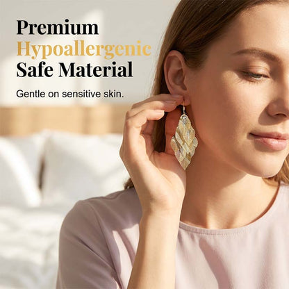 🌸 Eleganta lövörhängen i lager – bohemiskt filigranmönster, ultralätta & allergivänliga – perfekt för vardag och fest ✨