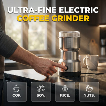 ⚙️ 50 % RABATT NU! 🌿 Mångsidig elektrisk hackare i rostfritt stål – 300 ml, 4-bladig & snabb malning för kaffe och kryddor ⚡