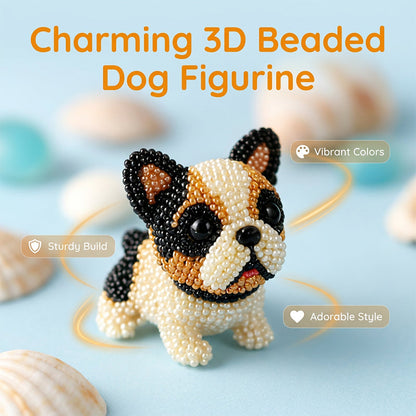 📢📢50% OFF !! ⏰Dog Bead Embroidery Kit – DIY Sequins & Pearl Craft Set🐶🪡