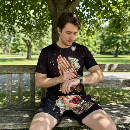 📢📢40% OFF !! ⏰ Men's Graphic 2-Piece Set – Relaxed Fit, Breathable, Summer Ready ☀️