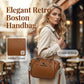 👜 50% RABATT NU! ✨ Elegant Retro Boston Handväska – Pebbled Textur, Metallic Hårdvara & Justerbar Axelrem – Kompakt Men Förvånansvärt Rymlig, Multi-Väg Styling 🎀
