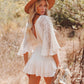🔥 Nyhet 💗 Lace crochet romper – luftig, boho-chic & med dolda shorts, din perfekta festival- & semesteroutfit 🏖️