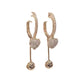 Sparkling Heart Dangle Earrings for Women