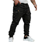 Casual-joggingsbyxor med flera fickor för män