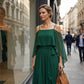 👗 60% RABATT! 💃 Cold shoulder maxiklänning – Elegant & flödande design – Framhäver axlarna, smickrande passform & mjukt fall – perfekt för fest, bröllop eller varma sommarkvällar 🌿✨
