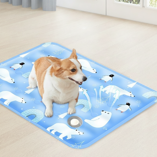 🐾 50% RABATT NU! ❄️ Repskyddad Pet Cooling Mat med Vattenaktiverad Kylning & Dubbel Läckagesäker Försegling ✨