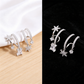 Women's Asymmetric Zirconia Star Nebula Earrings