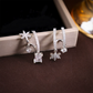 Women's Asymmetric Zirconia Star Nebula Earrings