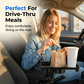 🚗 50 % RABATT NU! 🍽️ Förvandla bilen till matbord – stabil bricka för hamburgare, kaffe & mer – perfekt för drive-thru och bilresor 🥤