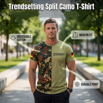 🔥 50% OFF NOW! 🧵 Men's Camouflage Patchwork Crewneck T-Shirt
