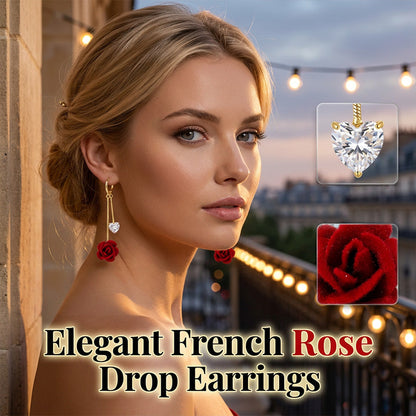 💎Exklusiva smycken🥀 50% RABATT! 💕 Franska vintage ros-örhängen – Dinglande design med antik silverfinish – Perfekta för romantiska middagar, bröllop eller alla hjärtans dag – tidlös elegans med romantisk touch ✨🌹