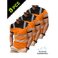 🔥Exklusivt 50% RABATT | Herr 3-Pack Kylande Träningströjor | Andningsbara Fuktavledande Gymtoppar | Dynamisk Kontrast Kortärmade T-Shirts för Löpning & Träning
