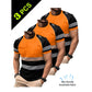 🔥Exklusivt 50% RABATT | Herr 3-Pack Kylande Träningströjor | Andningsbara Fuktavledande Gymtoppar | Dynamisk Kontrast Kortärmade T-Shirts för Löpning & Träning