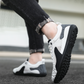 Herr andningsbara sneakers – mesh-överdel, elastiska snören & stötdämpande sula 👟🌬️