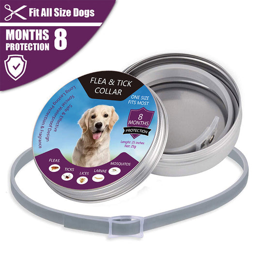 🐾 50 % RABATT! ✨ Halsband mot loppor och fästingar för hundar och katter – 8 månaders skydd, vattentätt, justerbart 🌿