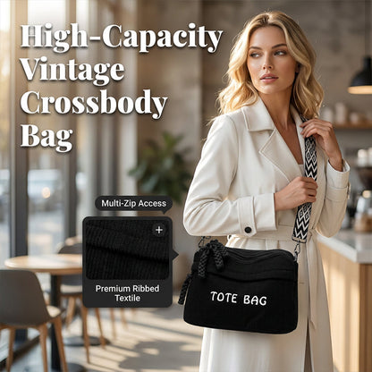 🔥50% RABATT NU!🔥 Dam Vintage Crossbody-väska med Stor Kapacitet