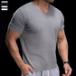 🦶 Andningsbar V-ringad Stickad T-shirt