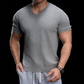 🦶 Andningsbar V-ringad Stickad T-shirt