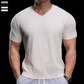 🦶 Andningsbar V-ringad Stickad T-shirt