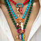 Vibrant Boho Kusthalsband med Pärlor