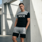 ⏳Begränsad tid – 55% RABATT⏰Herr Färgblock T-shirt och Shorts Set