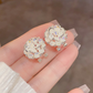 💎Eleganta, glittrande örhängen med blommotiv☁️
