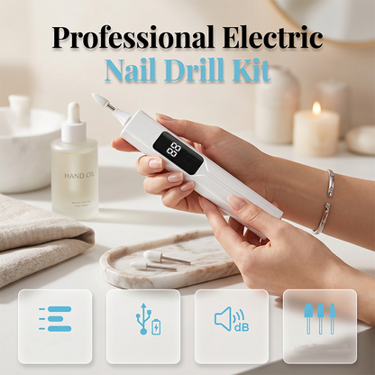 💅 50% RABATT! ✨ Professionellt Elektriskt Nagelborrkit – Utbytbara huvuden, LED-skärm & precision – Manikyr och pedikyr hemma 🏠