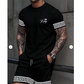 Herr Sommar 2-delat T-shirt & Shorts Set | 3D-tryckt Design | Premium Blandtyg