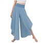 🎉 BEGRÄNSAD TID 50% RABATT! 👖 Dambyxor i Lätt Flödande Vida Ben – Hög Midja med Elastiskt Band & Andningsbar Komfort 🌸