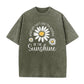 🔥🎁Nyhet 50 % RABATT🔥Unisex-T-shirt i lös passform med vintage-tvättat daisy-mönster