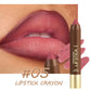 💄 50% RABATT! Långvarig Matt Läppkrita för Kvinnor | 2-i-1 Konturpenna & Läppstift | Fuktgivande & Icke-Uttorkande | Precisions Triangulär Spets | 6 Färger ✨