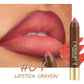 💄 50% RABATT! Långvarig Matt Läppkrita för Kvinnor | 2-i-1 Konturpenna & Läppstift | Fuktgivande & Icke-Uttorkande | Precisions Triangulär Spets | 6 Färger ✨