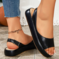 🔥 50% RABATT! 👡 Damen Plateau-Sandalen ✨ Glänzendes Design, Offene Zehen & Sportlich für Sommer und Alltag