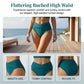 Damernas Högmidjad Rynkad Bikiniset