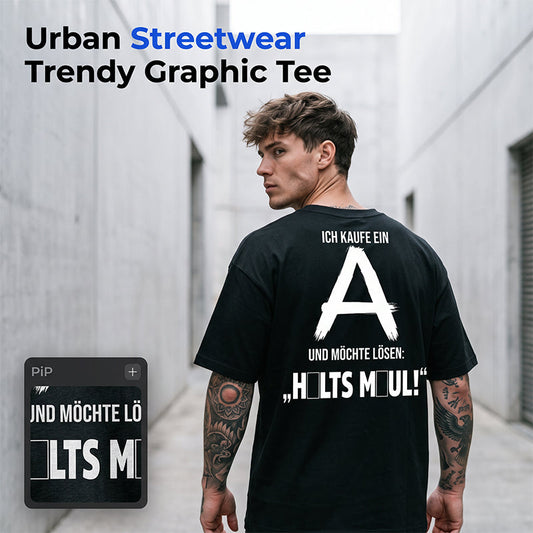 🎉 BEGRÄNSAD TID 50% RABATT! 👕 Rygg-tryckt Streetwear T-shirt – Urban Edge Statement ✨