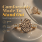 Vintage Leopardmönstrad Oval Ring