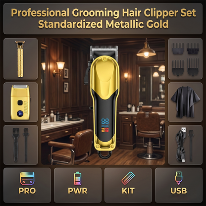 ✂️ 50% RABATT NU! ⚡ Professionellt Elektriskt Hårklippningsset för Män – Titaniumbladar & Smart LED – Perfekt för Hårklippning, Skägg & Styling – Sladdlöst & Lång Batteritid 💈